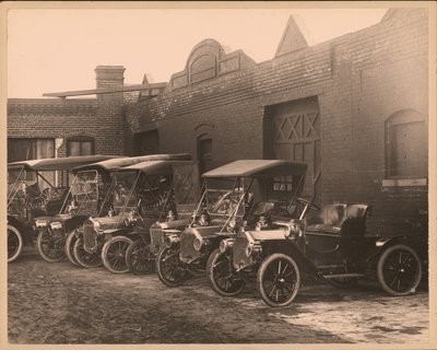 Row of Automobiles in Unidentified Lot by William G. Swekosky